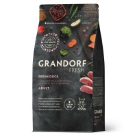 Беззерновой корм с живыми пробиотиками GRANDORF Fresh ADULT Duck & Sweet Potato (Свежее мясо утки с бататом для кошек)