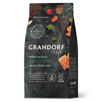 Беззерновой корм с живыми пробиотиками GRANDORF Fresh STERILISED Salmon & Sweet Potato (Свежее филе лосося с бататом для стерилизованных кошек)