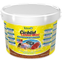 Tetra Cichlid Colour Mini 10л (Корм усиливающий окраску для небольших цихлид в виде мини мульти шариков)