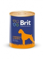 Brit Dog Red Meat Liver консервы для собак с говядиной и печенью 850 гр