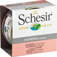 С170 Schesir Шезир консервы для кошек, Лосось в собственном соку 85 гр
