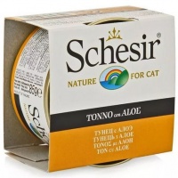 С143 Schesir Шезир консервы для кошек, Тунец/алое 85 гр