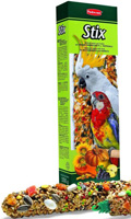 Padovan Stix pappagalli 150 г -8 Лакомые палочки из семян с фруктами д-средних и крупных попугаев