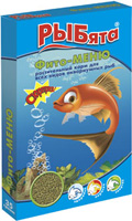 РЫБята `Фито-Меню` гранулы 35 г универсальный корм для растущих и мелких рыб коробка + сюрприз  (10шт/1уп)