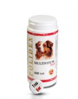 Polidex Multivitum plus Полидекс Мультивитум Плюс - поливитаминно-минеральный комплекс для щенков и собак мелких и средних пород