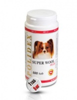 Polidex Super Wool plus Полидекс Супер Вул Плюс - улучшает состояние и рост шерсти, защищает от сухости кожи и появления перхоти для щенков и собак мелких и средних пород