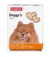 12507 Beaphar Беафар Doggy's + Biotine витаминизированное лакомство для собак с биотином 75 таблеток