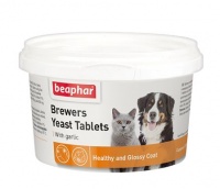 12664 Beaphar Беафар Brewers Yeast Tablets витамины для кошек и собак из пивных дрожжей с чесноком