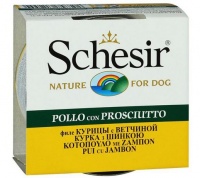 С683а Schesir Шезир консервы для собак, Цыпленок/ветчина 150 гр