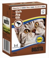 Bozita Feline Taste Jelly Elk Tetra Pak консервы для кошек кусочки в желе с лосем 370 гр