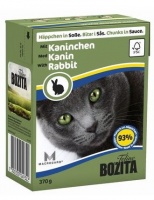 Bozita Feline Taste Sauce Rabbit Tetra Pak консервы для кошек кусочки в соусе с кроликом 370 гр