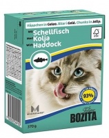 Bozita Feline Taste Jelly Haddock Tetra Pak консервы для кошек кусочки в желе с морской рыбой 370гр