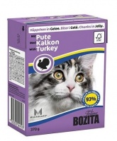 Bozita Feline Taste Jelly Turkey Tetra Pak консервы для кошек кусочки в желе с рубленой индейкой 370 гр