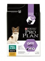 Pro Plan Small&Mini Adult 9+ Optiage Про План корм для собак старше 9 лет мелких и карликовых пород с курицей
