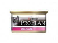 Purina Pro Plan Delicate Про План консервы для кошек с чувствительным пищеварением, паштет с индейкой (Упаковка 85 гр х 24 шт)