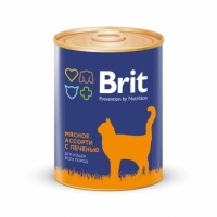 Брит консервы премиум класса Brit Premium «Мясное ассорти с печенью» 340 гр