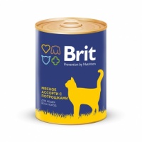 Брит консервы премиум класса Brit Premium «Мясное ассорти с потрошками» 340 гр
