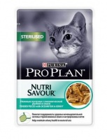 Purina Pro Plan Nutrisavour Sterilised Про План паучи для стерилизованных кошек с океанической рыбой в соусе (Упаковка 85 гр х 24 шт)