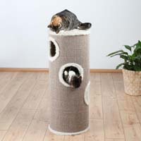 Домик-башня для кошки "Edorado", ø40/100см., коричневый/беж.