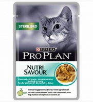 Purina Pro Plan Nutrisavour Sterilised Про План паучи для стерилизованных кошек, с океанической рыбой в желе (Упаковка 85 гр х 24 шт)