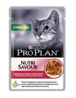 Purina Pro Plan Nutrisavour Sterilised Про План Паучи для стерилизованных кошек с уткой в соусе (Упаковка 85 гр х 24 шт)