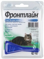 Фронтлайн СПОТ ОН Капли для кошек от блох и клещей 0,5мл (1 пипетка)