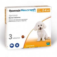 Фронтлайн НексгарД таблетки жевательные от блох и клещей для собак 2-4 кг 11,3 мг (Защита 1 месяц) (3 таблетки)