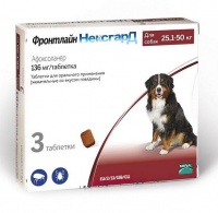 Фронтлайн НексгарД таблетки жевательные от блох и клещей для собак 25-50кг 136мг (Защита 1 месяц) (3 таблетки)
