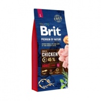 Brit Premium by Nature Adult L корм для взрослых собак крупных пород, курица