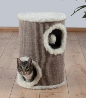 Домик-башня для кошки "Edorado", ø33/50см., коричневый/беж.