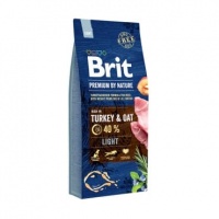 Brit Premium by Nature Light Turkey & Oats корм для собак, склонных к полноте, индейка