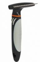 Расческа-грабли с крутящимся длинным зубом, 7х14см., ручка пластик.