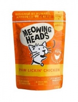 Barking Heads Баркинг Хедс беззерновые паучи для кошек и котят с курицей и говядиной "Куриное наслаждение" 100 гр