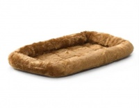 MidWest лежак для животных QuietTime Deluxe Cinnamon Bolster Pet Bed меховой, коричневый