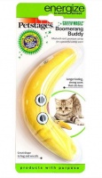 Petstages игрушка для кошек Green Magic "Желтый бумеранг" с кошачьей мятой 16 см
