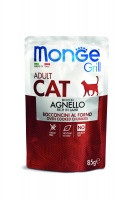 Monge Cat Grill Pouch Adult Agnello паучи для взрослых кошек новозеландский ягненок