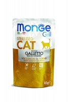 Monge Cat Grill Pouch Sterilized Galletto паучи для стерилизованных кошек итальянская курица