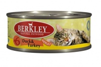 Berkley Cat Duck Turkey #6 Консервы для кошек мясо Утки и индейки
