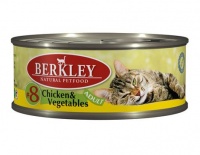 Berkley Cat Chicken Vegetables #8 Консервы для кошек Цыпленок с овощами
