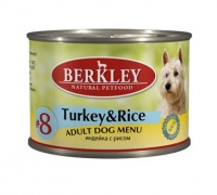 Berkley Dog Menu Turkey Rice #8 Консервы для собак Индейка с рисом