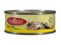 Berkley Cat Light Menu #14 Облегченная формула консервы для взрослых кошек телятина и кролик
