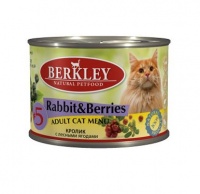 Berkley Cat Rabbit Berries #5 Консервы для кошек Кролик с лесными ягодами