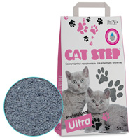 Cat Step Professional Ultra комкующийся наполнитель для кошачьих туалетов 5 кг (бентонит серый)
