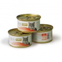 Брит консервы для кошек Brit Care Chicken Breast Куриная грудка 80 гр