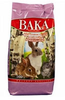 Вака Высокое Качество корм для шиншилл и декоративных кроликов 500г. отпускается по 18 шт